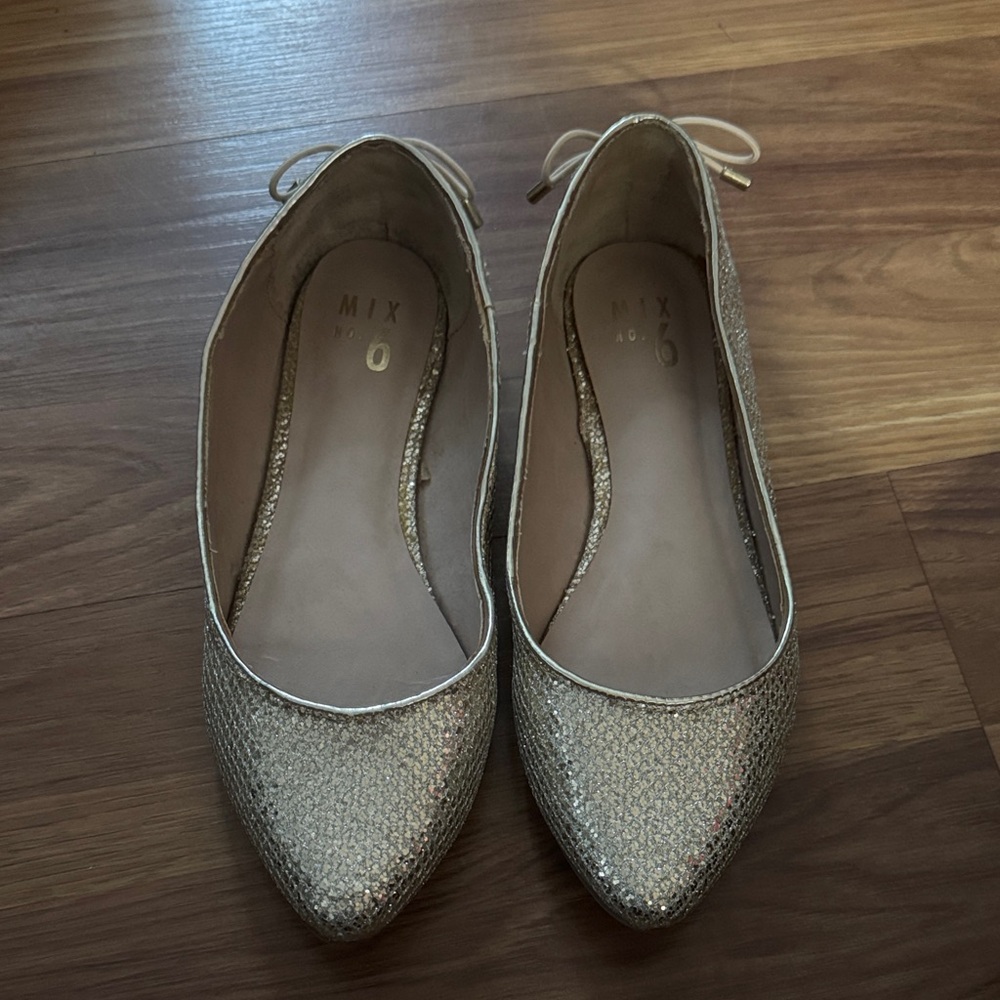 Mix No. 6 Glittering Silver Women's Flats